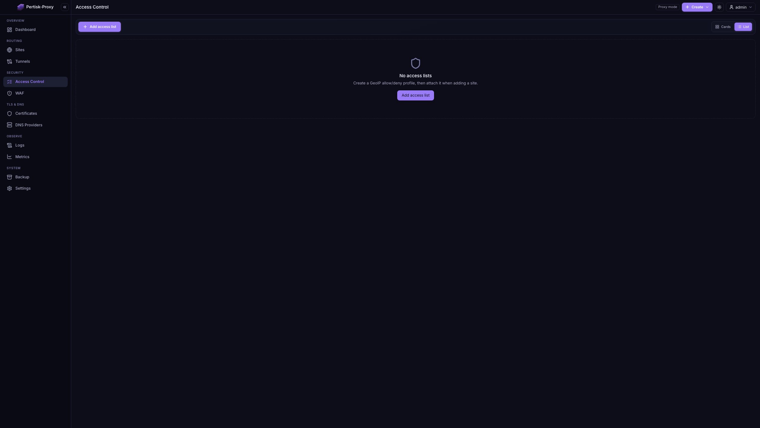 Access control lists